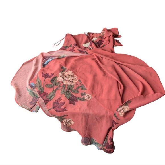 NWT Keepsake Floral Asymmetrical Chiffon Dress L - Picture 15 of 16